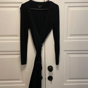 Black classic Banana Republic wrap dress cotton